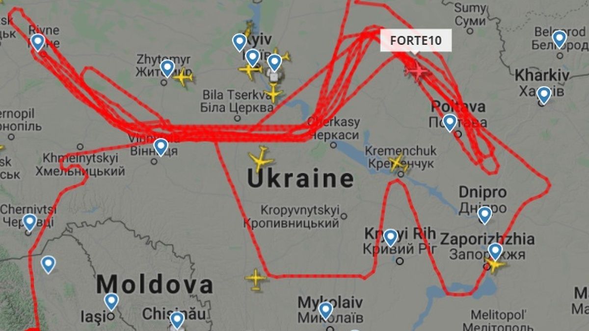 Amerykański dron RQ-4 Global Hawk znów krążył nad Ukrainą 