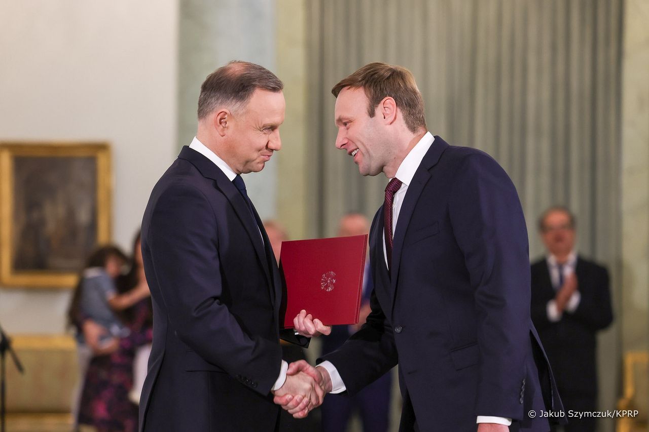 Prezydent RP Andrzej Duda i szef gabinetu prezydenta Marcin Mastalerek