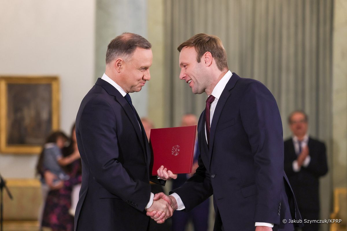 Prezydent RP Andrzej Duda i szef gabinetu prezydenta Marcin Mastalerek