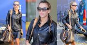 Chodakowska w skórzanej sukience, z "torbą treningową" Louis Vuitton (ZDJĘCIA)