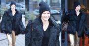 Kożuchowska w futrze i złotych spodniach... (ZDJĘCIA)