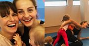 Małgorzata Socha i jej dzieci ćwiczą w Dojo z Anną Lewandowską. "U cioci na katorgach"