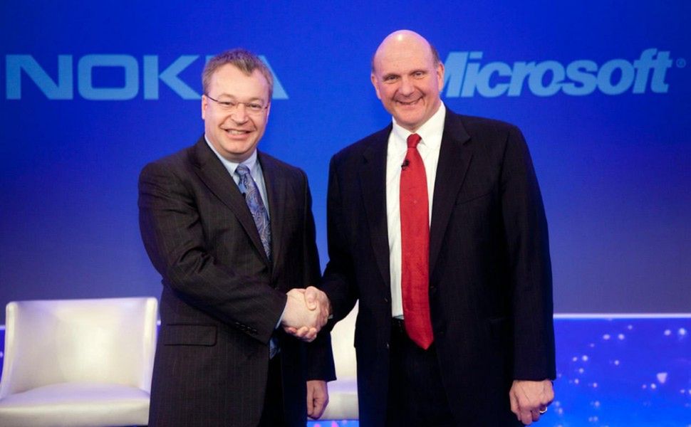 Stephen Elop oraz były dyrektor generalny Microsoftu Steve Ballmer