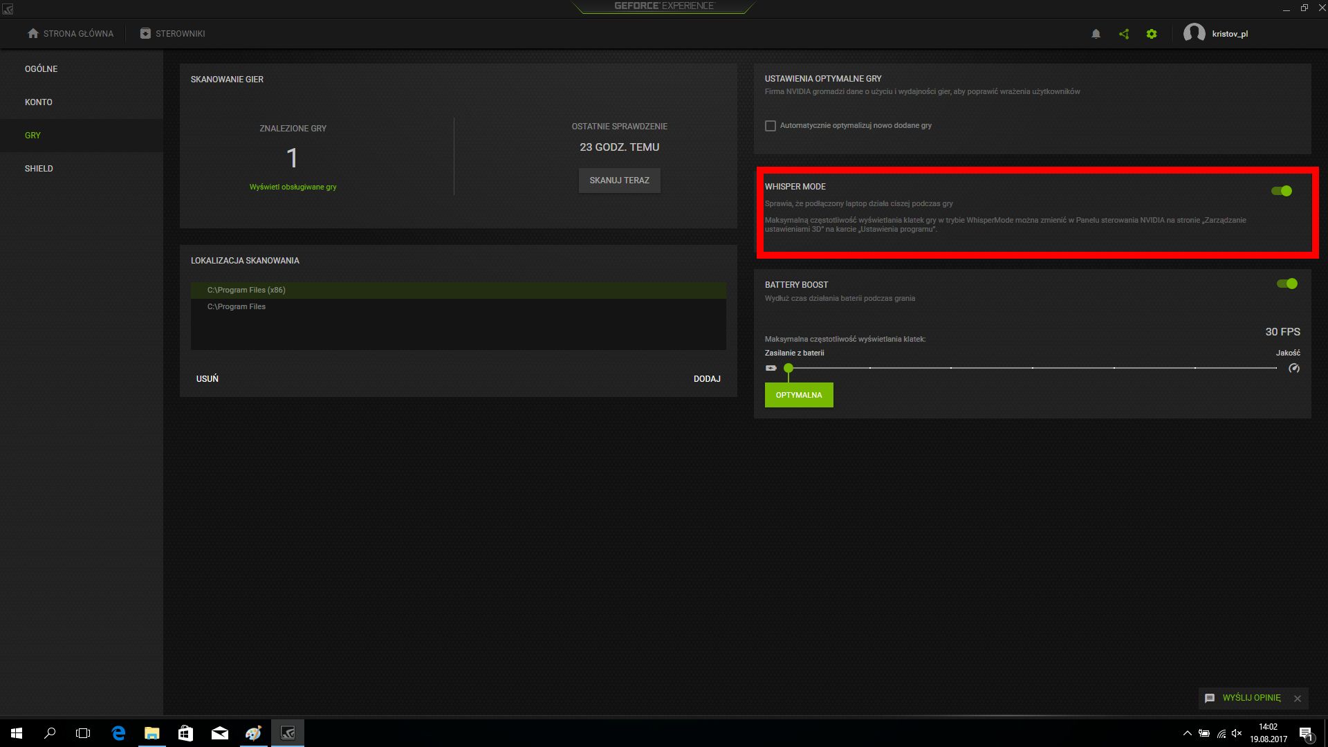 Jak działa tryb Whisper Mode, GTX 10XX w notebooku może być cichszy! 3