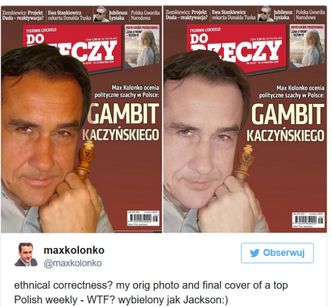 Mariusz Max Kolonko o okładce "Do Rzeczy": "Wybielony jak Jackson" (FOTO)