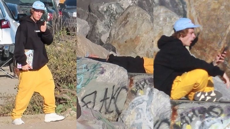 Justin Bieber medytuje na skałach