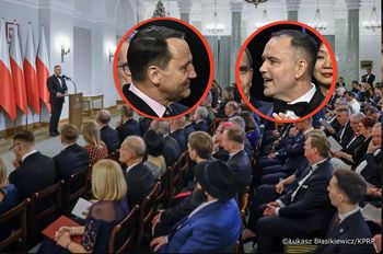 Unikalna chwila. Serdeczna relacja między Nawrockim a Sikorskim