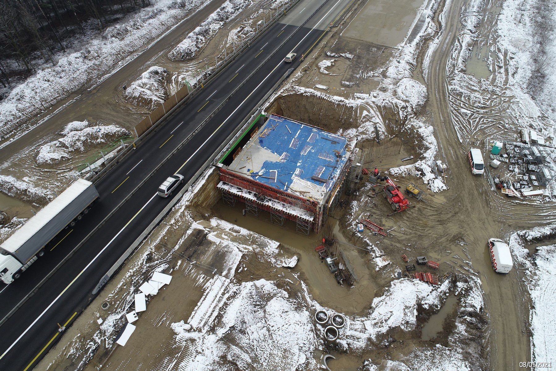 Budowa autostrady A1 Kamieńsk-Radomsko, stan po 28 miesiącach
