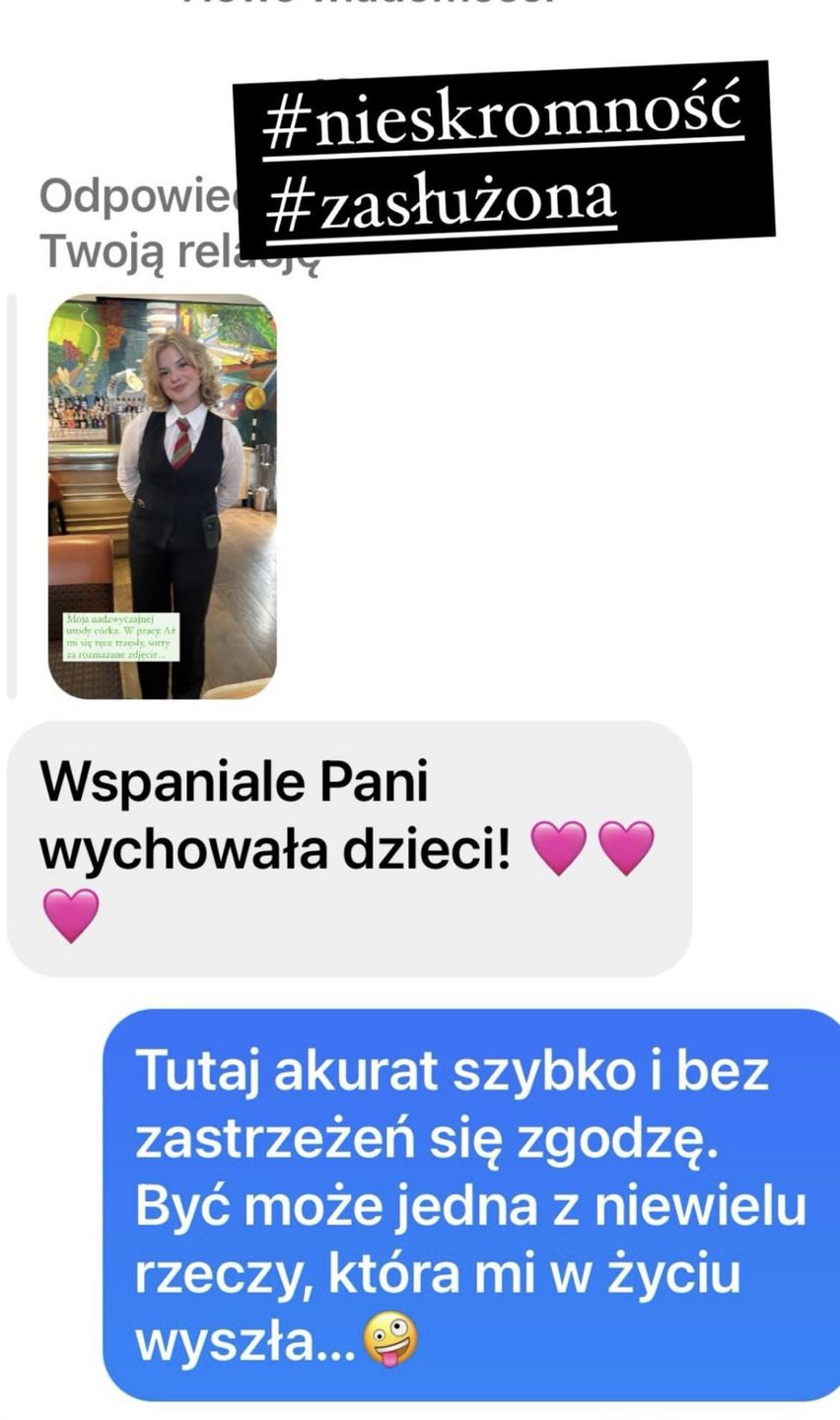 Richardson odpowiedziała internautce 