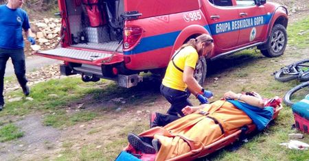 Śląskie. Pracowity weekend goprowców, poważne wypadki rowerzystów