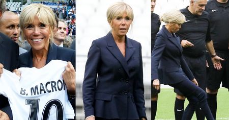 Wesoła Brigitte Macron gra w piłkę w adidasach za ponad 2500 złotych (ZDJĘCIA)