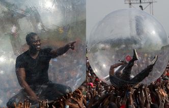 Akon wystąpił w "wielkiej bańce"... Bał się zarażenia Ebolą!