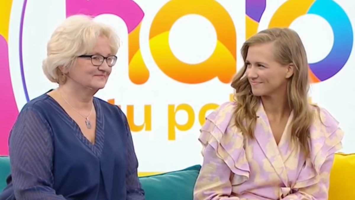 Agnieszka Kaczorowska z mamą w "halo tu Polsat" 