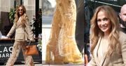 Jennifer Lopez na NIEBOTYCZNYCH platformach i z torebką wartą fortunę maszeruje ulicami Nowego Jorku (ZDJĘCIA)