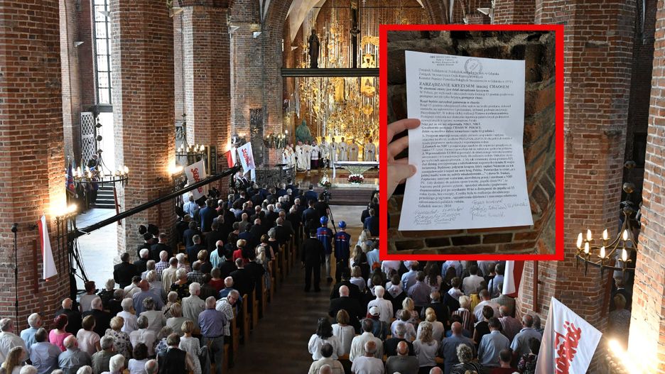 Wierni z gdańskiej bazyliki otrzymali ulotki krytykujące władze