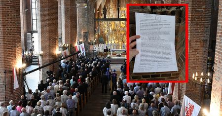 Skandal w bazylice w Gdańsku. Rozdano ulotki