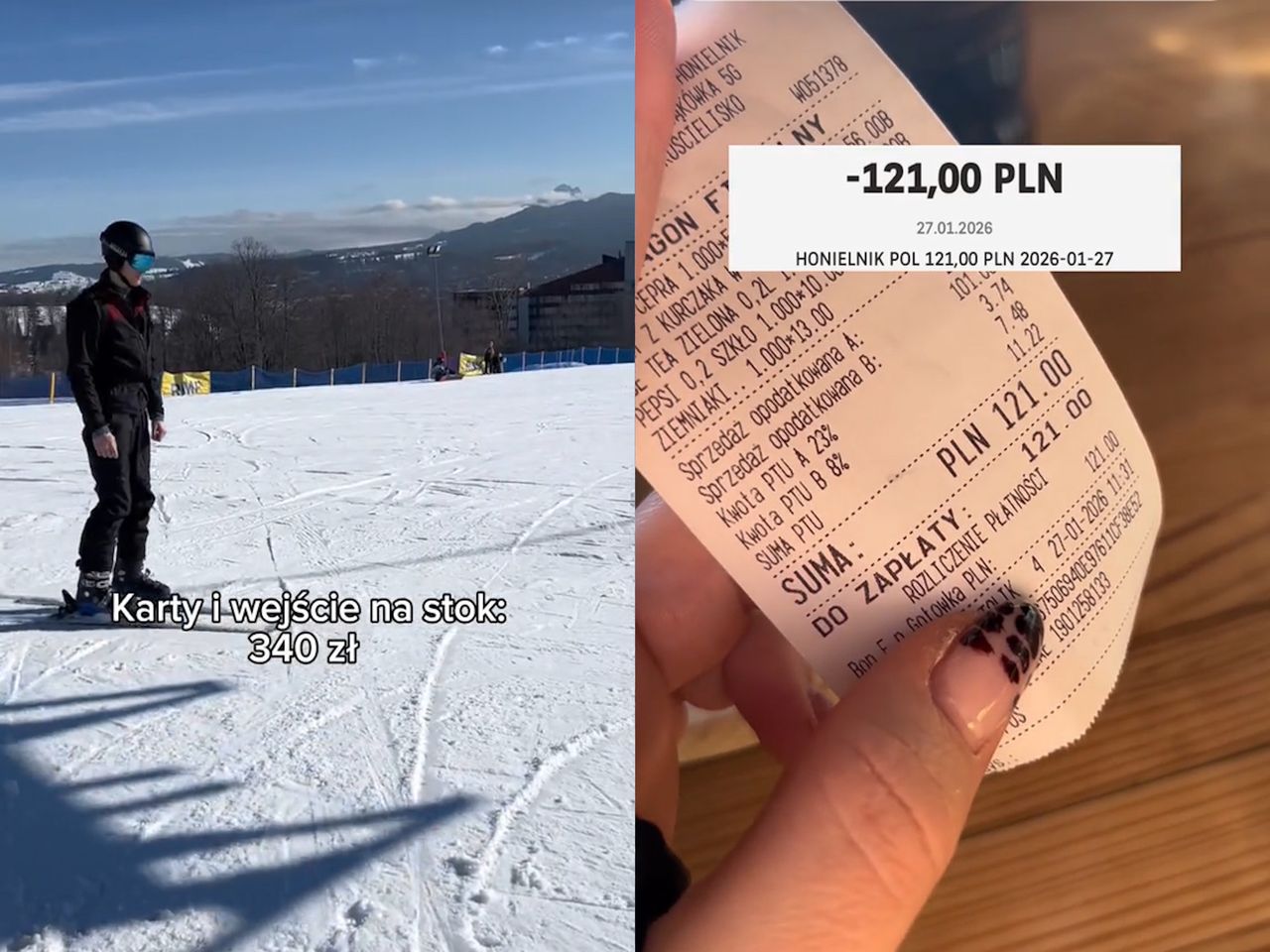 Pokazała, ile kosztował jeden dzień w Zakopanem. Internauci w szoku