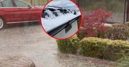 Zagrożenie w całej Polsce. Na nagraniu widać jak sypał grad