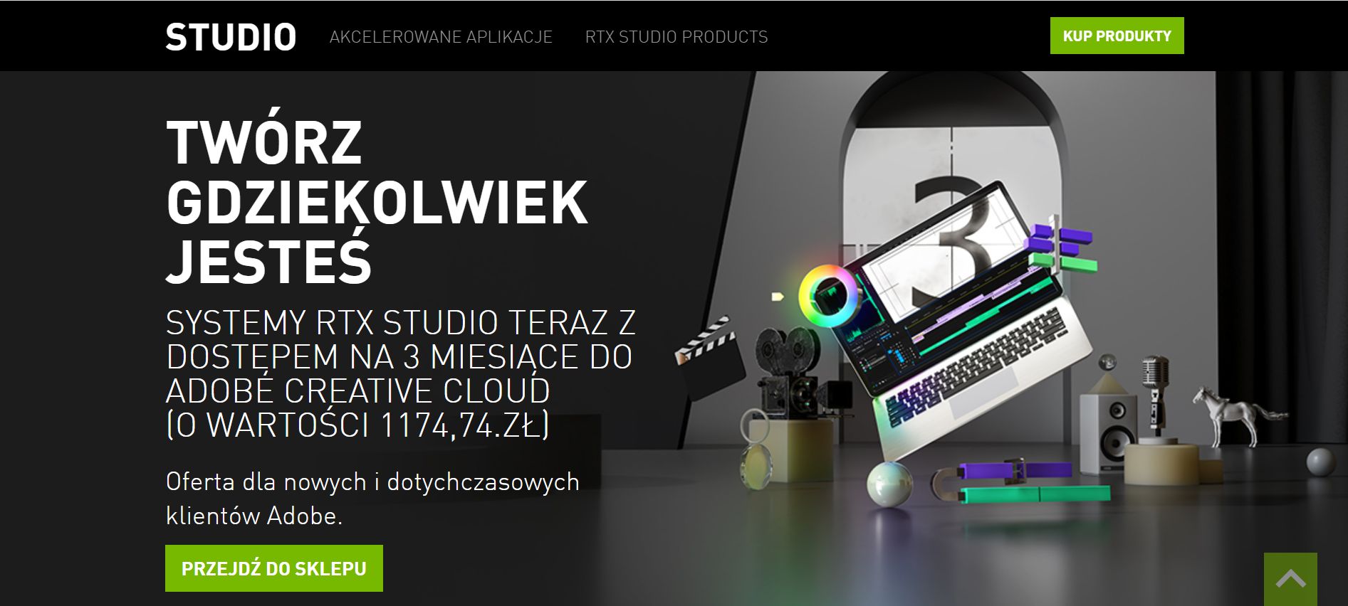 NVIDIA Studio, sprzęt i oprogramowanie, które wspiera twórców 3