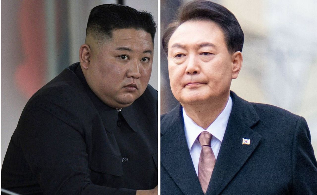 Kim Dzong Un i prezydent Korei Południowej Yoon Suk Yeol