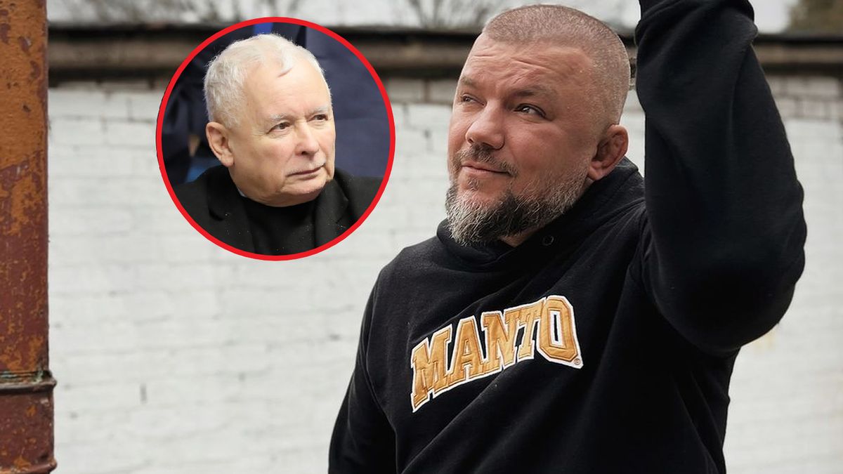 Na zdjęciu "Juras". W ramce Jarosław Kaczyński

