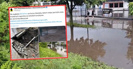 Ulica zamieniła się w rzekę, zamknięty stadion. Nawałnica nad Chełmnem
