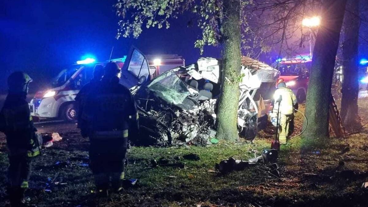 Tragiczny wypadek busa w Wereszynie