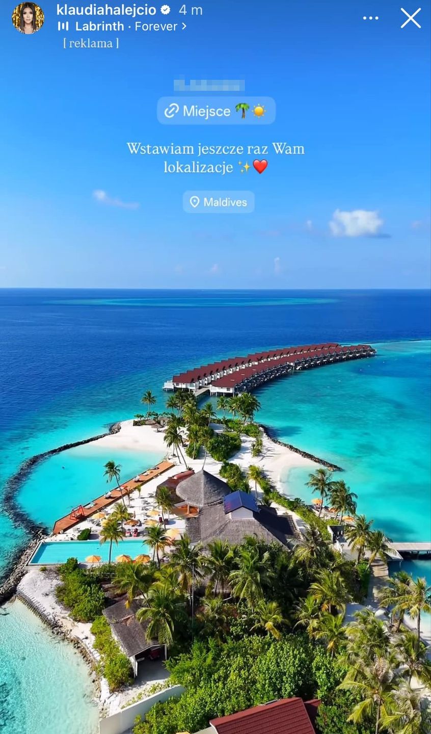 Klaudia Halejcio i Oskar Wojciechowski na Malediwach