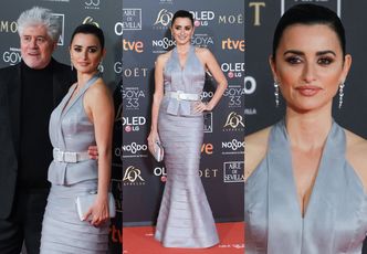 Dostojna Penelope Cruz błyszczy na ściance w towarzystwie Pedro Almodovara