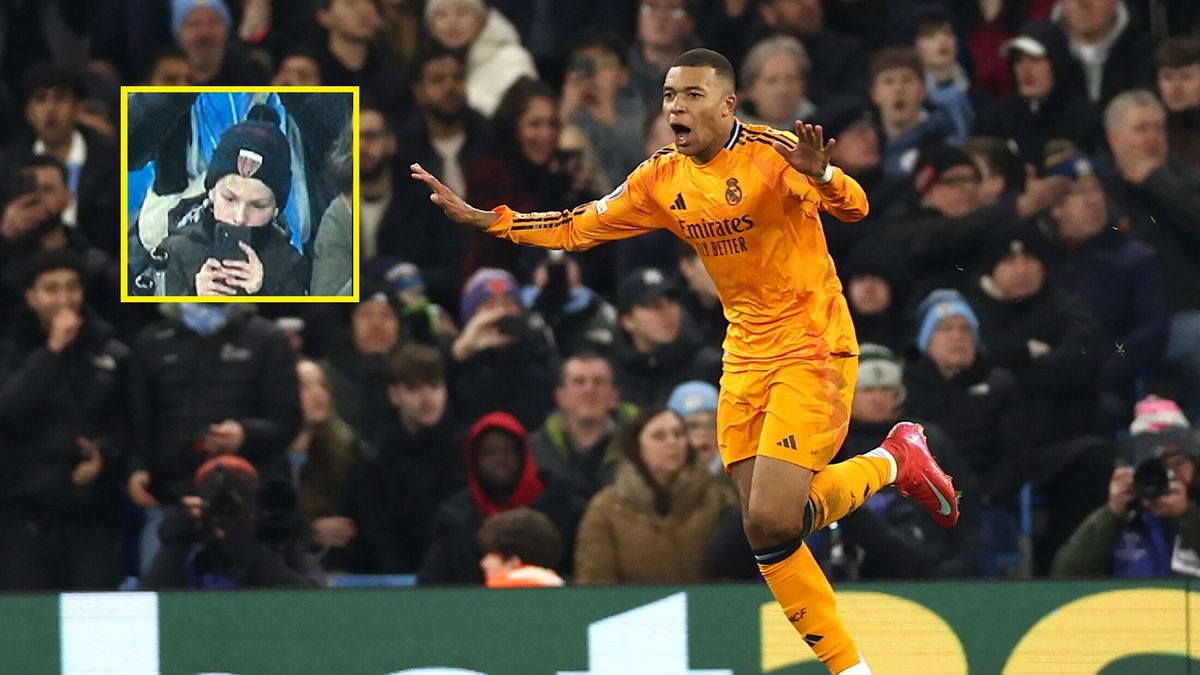 Kylian Mbappe i młody kibic Polonii Bytom w meczu Ligi Mistrzów