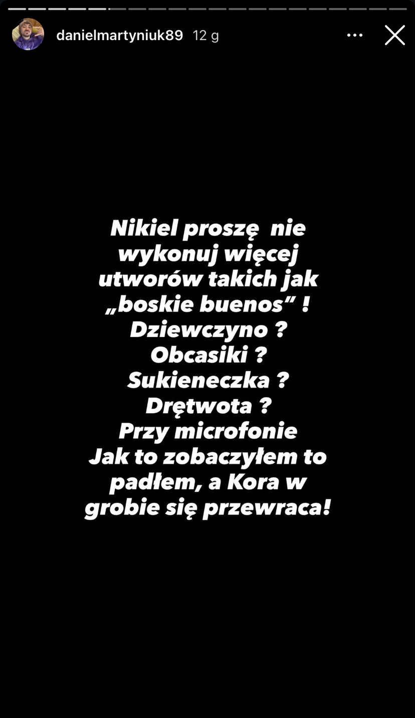 Daniel Martyniuk o Natalii Nykiel