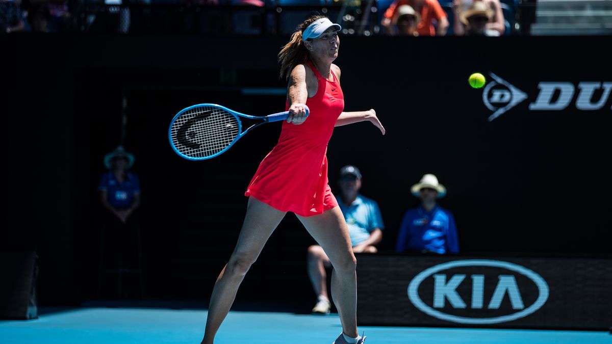2020 Australian Open - Day 2
MELBOURNE, AUSTRALIA - JANUARY 21: Maria Sharapova of Russia plays a forehand in her first round match against Donna Vekic of Croatia
on day two of the 2020 Australian Open at Melbourne Park on January 21, 2020 in Melbourne, Australia. (Photo by Chaz Niell/Getty Images)
Chaz Niell