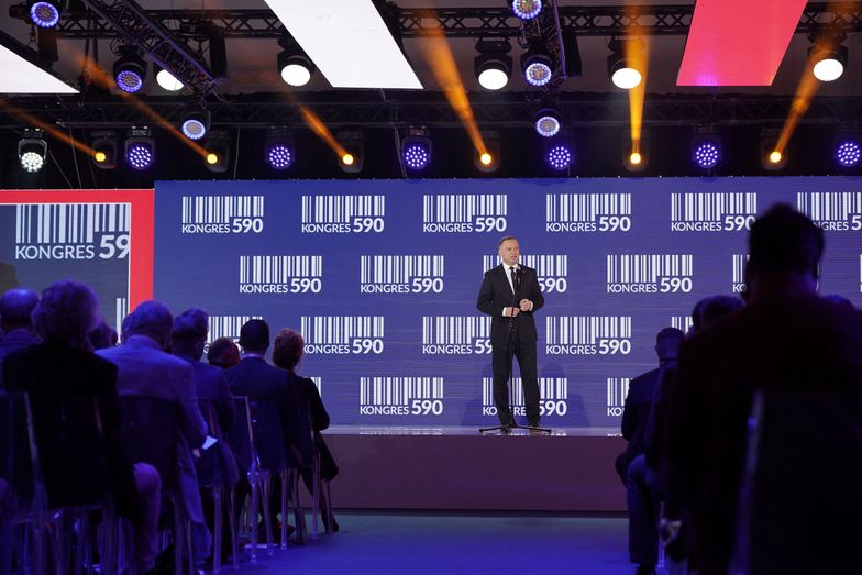 Prezydent Andrzej Duda podczas Kongresu 590.