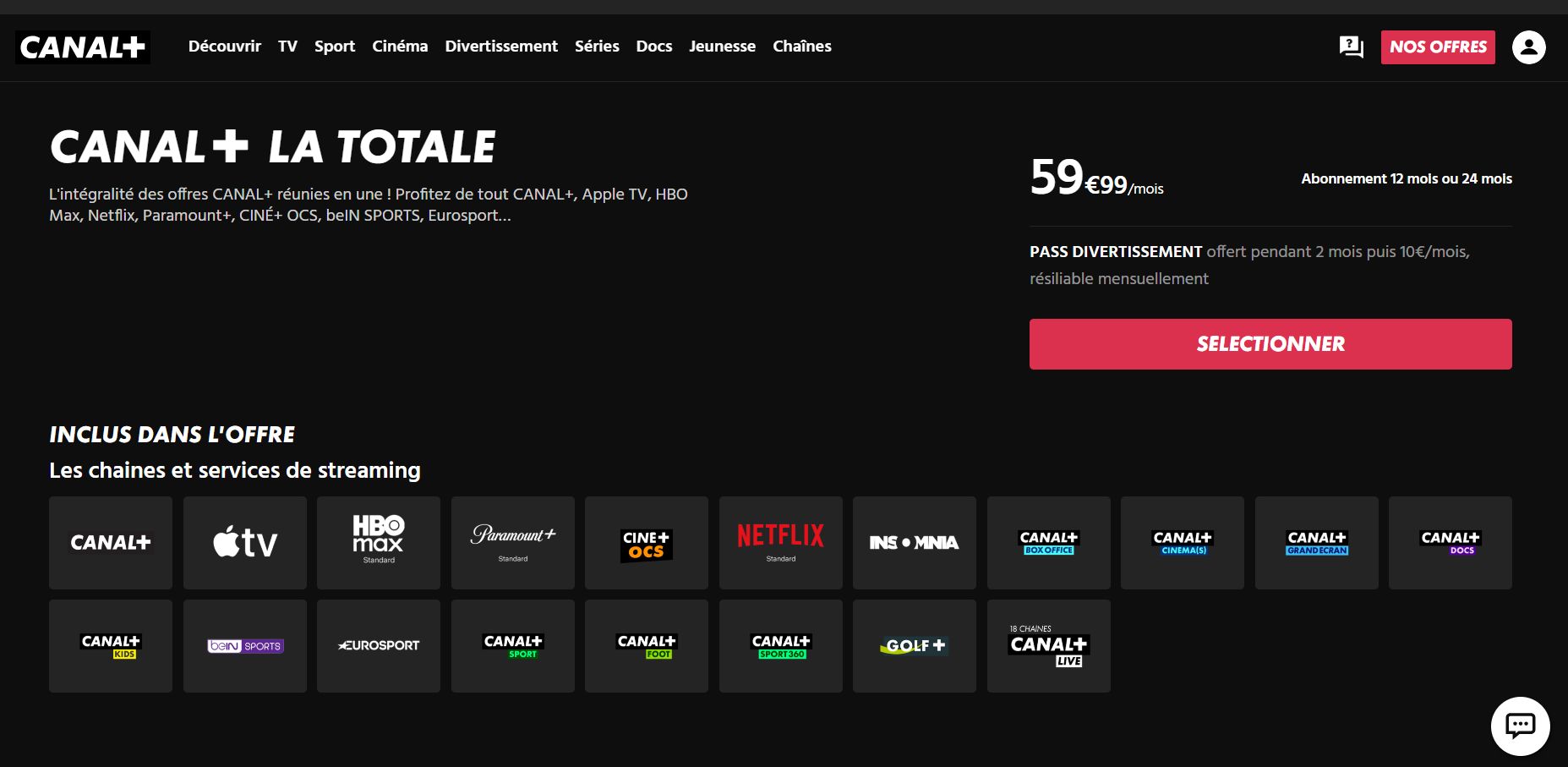Francuski pakiet Canal+ La Totale