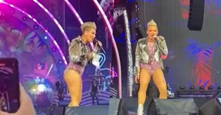 Wrzucił prochy na scenę Pink. "To twoja mama?!"