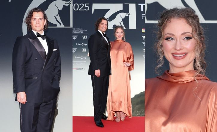 Henry Cavill z partnerką na festiwalu w Taorminie