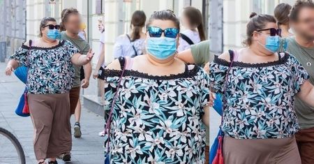 Przezorna Dominika Gwit spaceruje ulicami Warszawy w ochronnej maseczce (ZDJĘCIA)