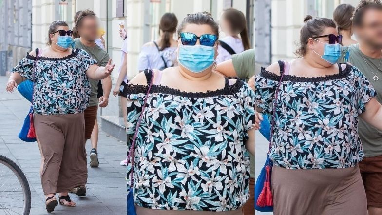 Przezorna Dominika Gwit spaceruje ulicami Warszawy w ochronnej maseczce (ZDJĘCIA)