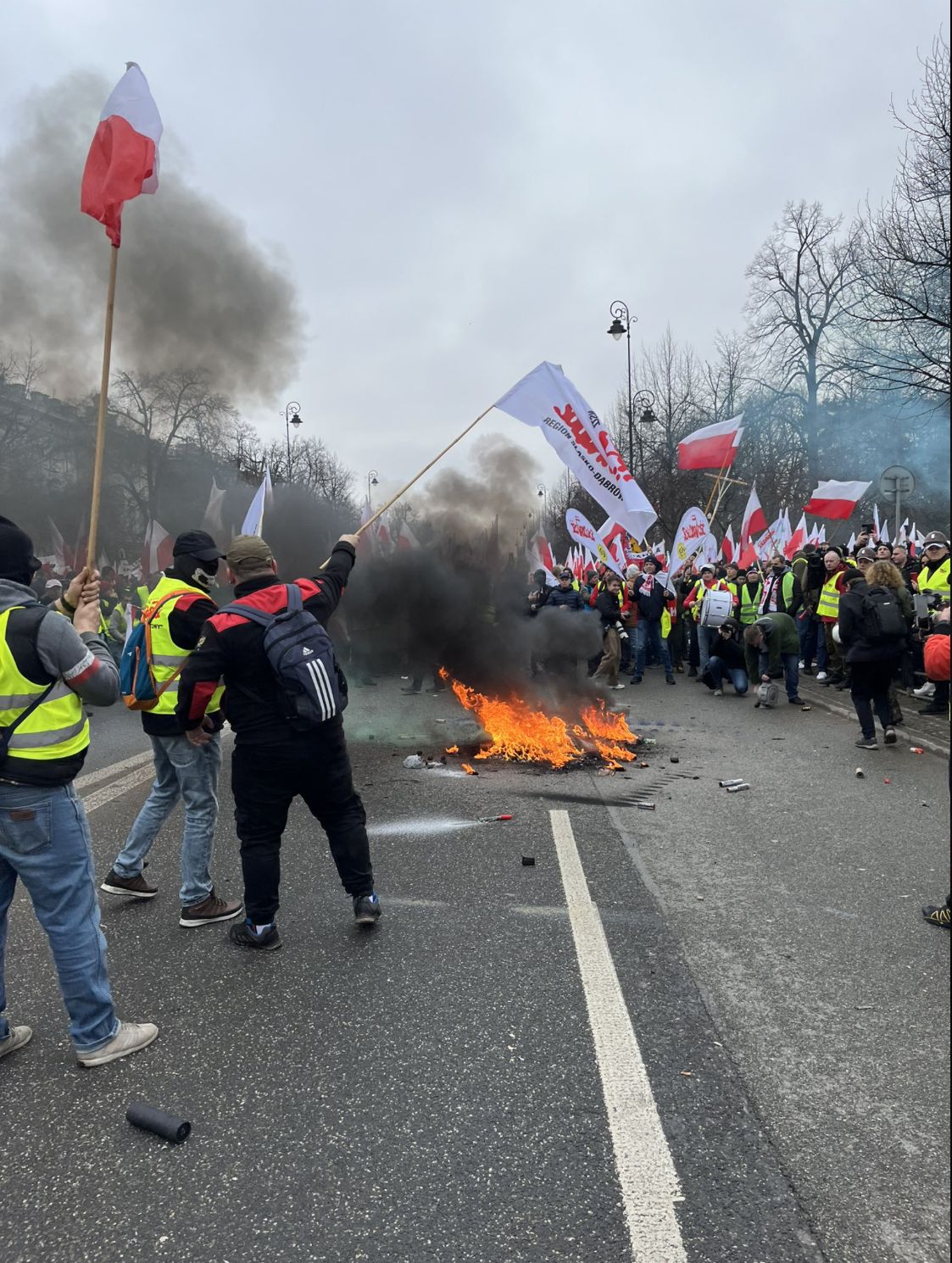 Protest rolników przed KPRM