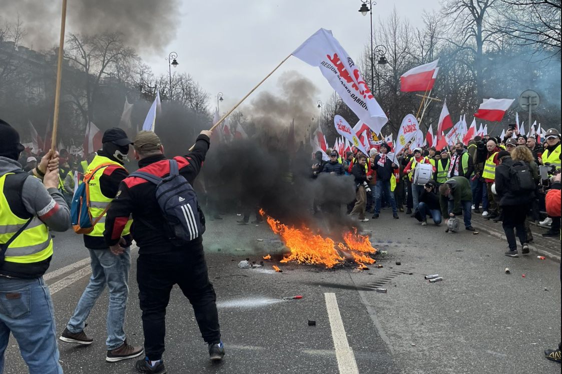 Protest rolników przed KPRM