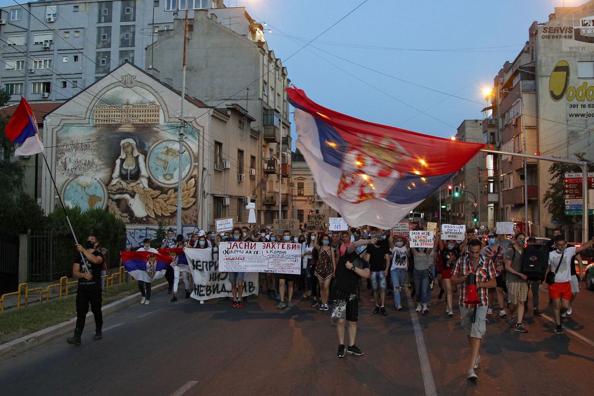 Demonstracja w Serbii. Photo by