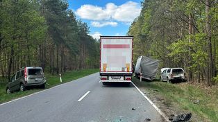 Wypadek na DK10. Droga całkowicie zablokowana