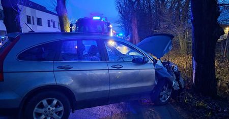 Przejechał kilkadziesiąt metrów i uderzył w drzewo. Policjanci szybko poznali powód