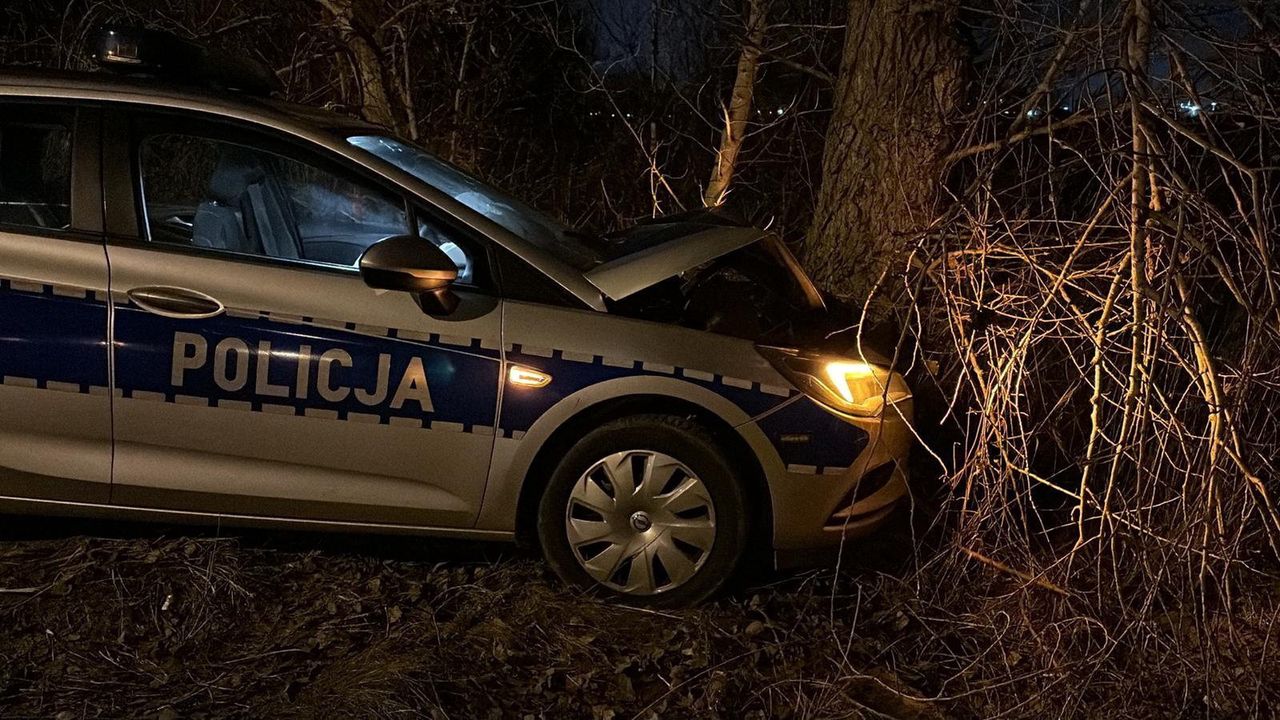 Radiowóz z nastolatkami rozbity na drzewie. Jest akt oskarżenia