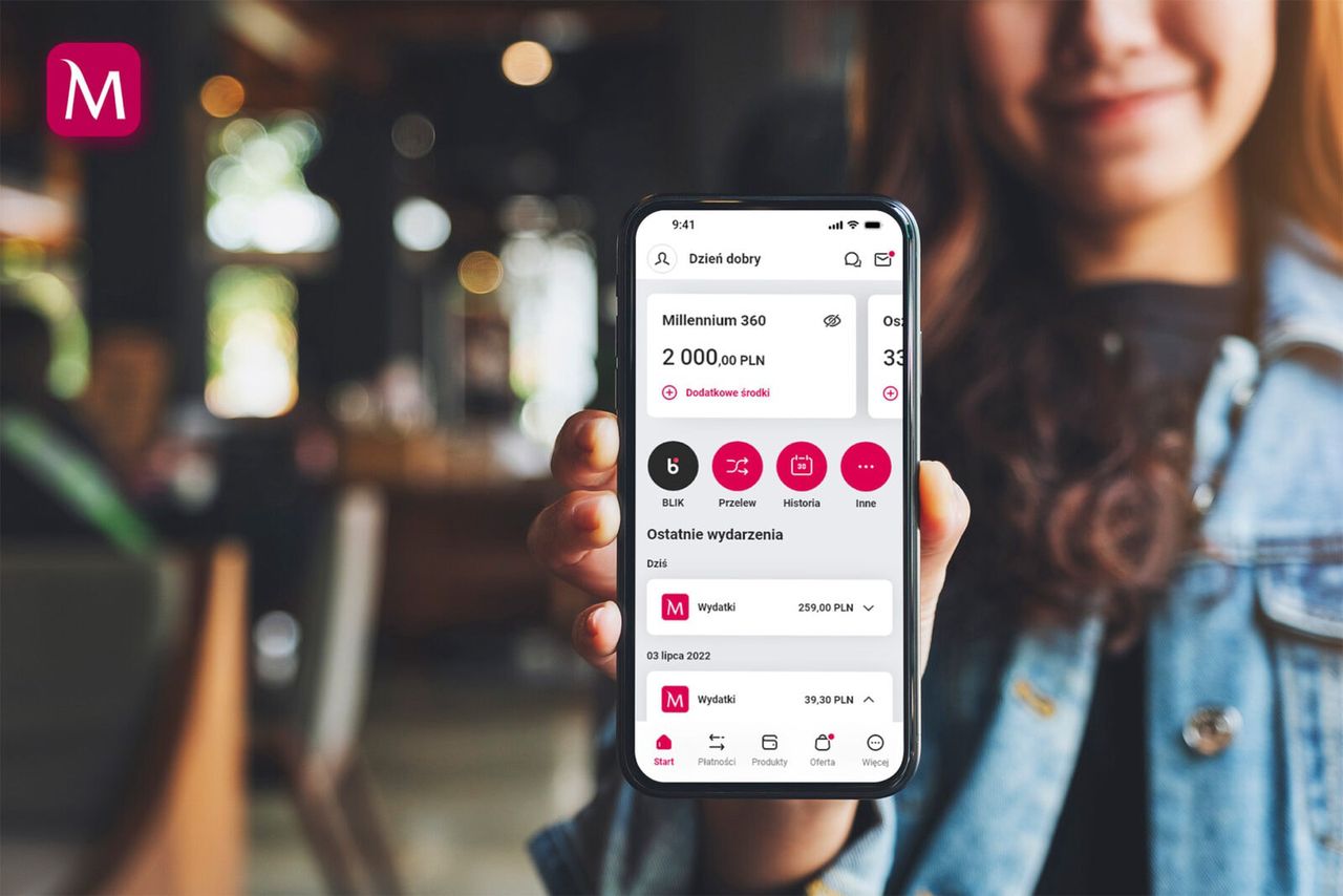 Aplikacja banku Millennium