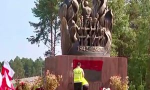 Dewastacja pomnika "Rzeź Wołyńska". Zatrzymano 17-letniego Ukraińca