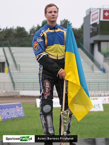 Andrij Kobrin po zwycięskich zawodach w Zielonej Górze