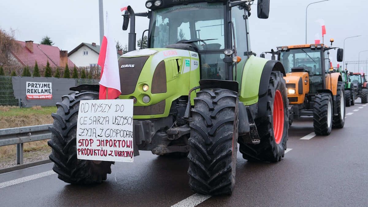 Protest rolników w Maryninie
