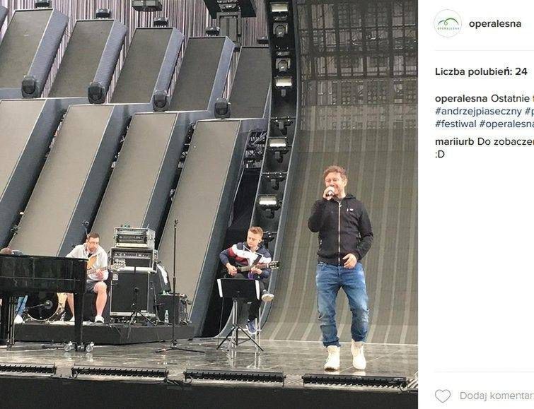 Andrzej Piaseczny na próbie w Operze Leśnej