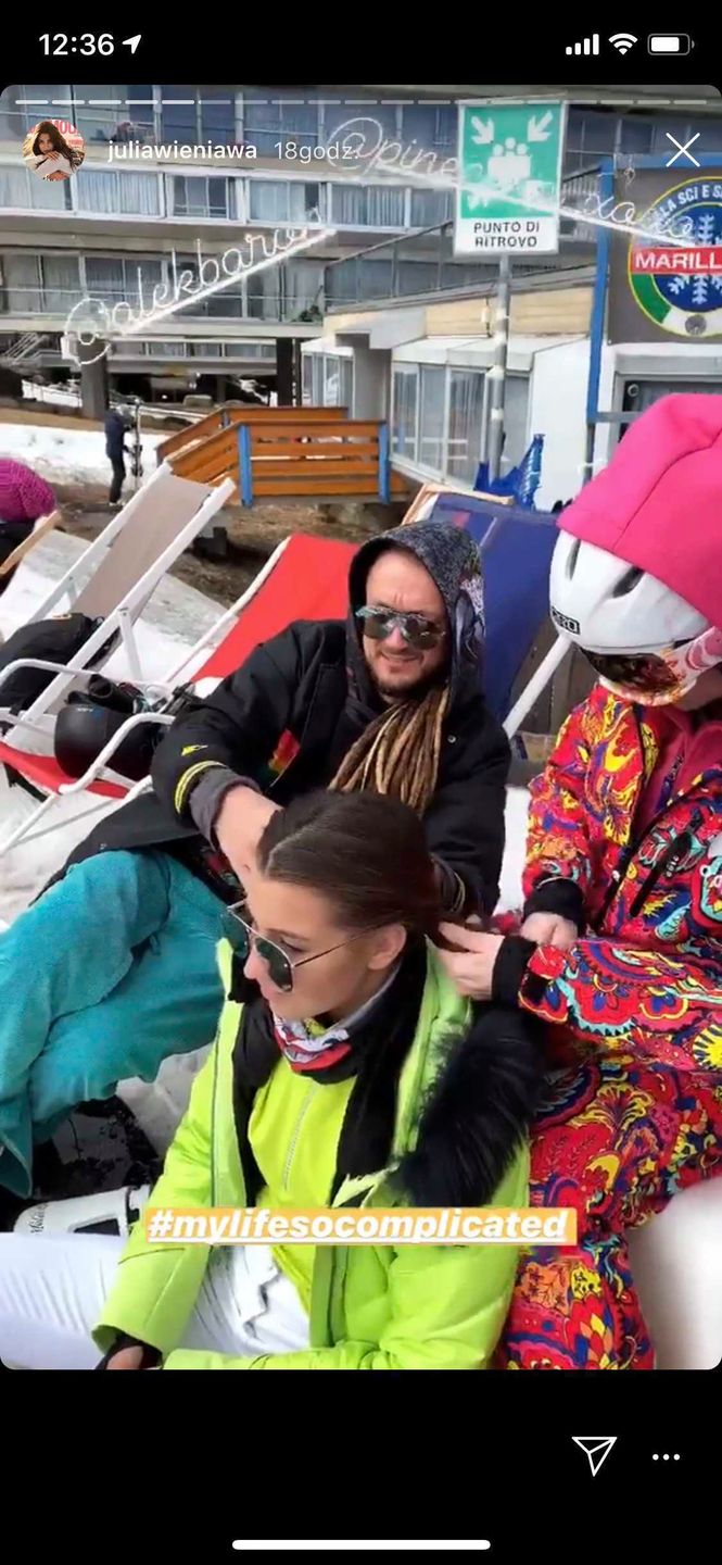 Julia Wieniawa i Baron szaleją razem na nartach w Alpach